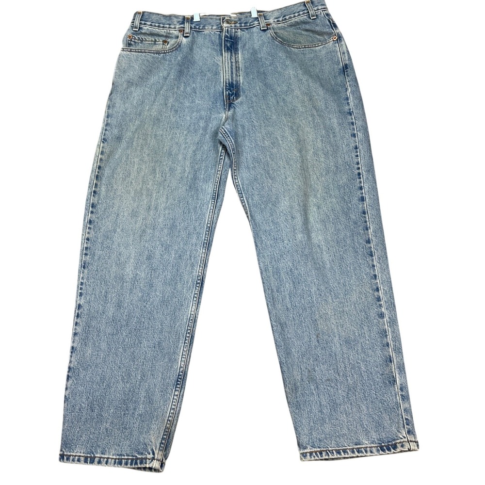 Vintage Levis 550 Jeansā Mens 40x30 Light Wash Denim Tapered Leg 5 Pocket
